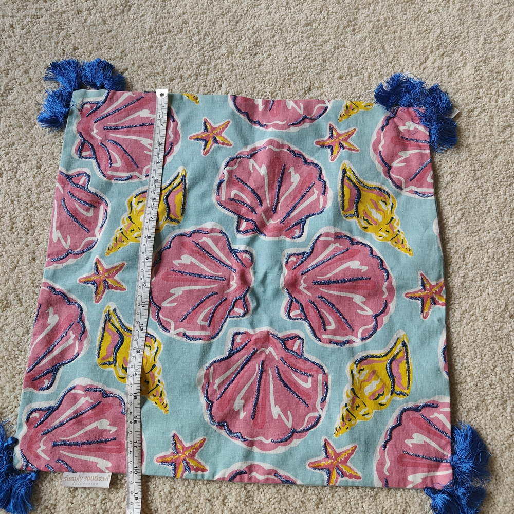 Simply Southern Pink and Blue Seashell Scarf
